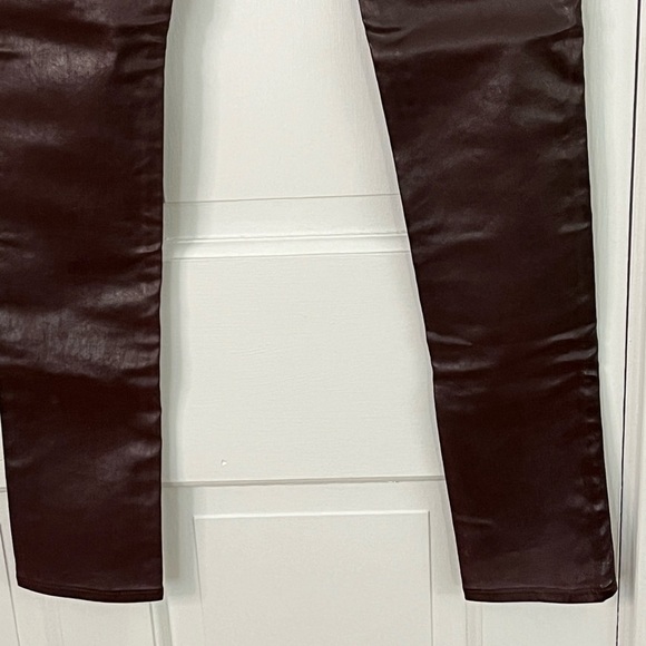 AG ADRIANO GOLDSCHMIED Legging Ankle Super Skinny Leatherette Jean Size 24R New - Picture 8 of 16